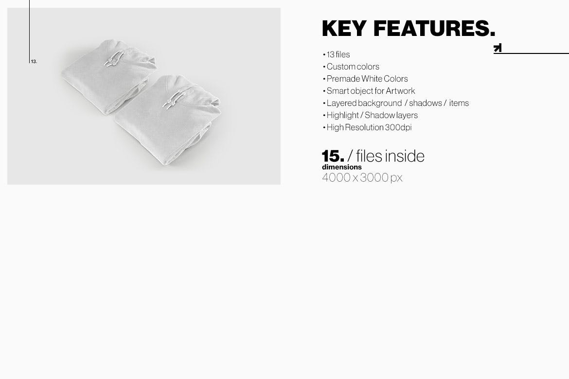 彩色连帽衫运动衫卫衣设计图样机模板 Color Hoodie Sweatshirt Mockup插图(15)