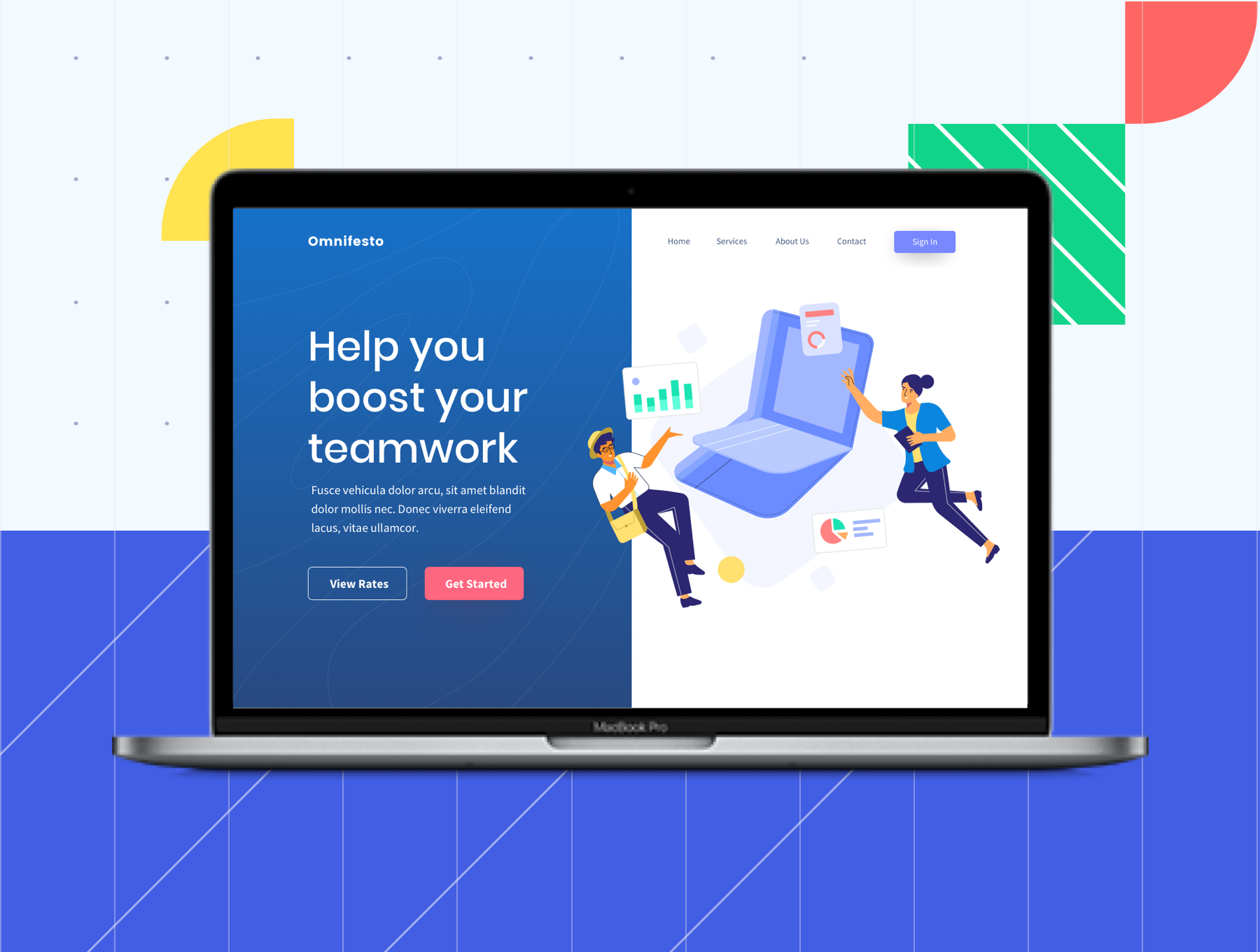 素材库下午茶:商业场景网站设计插画素材插图(5)