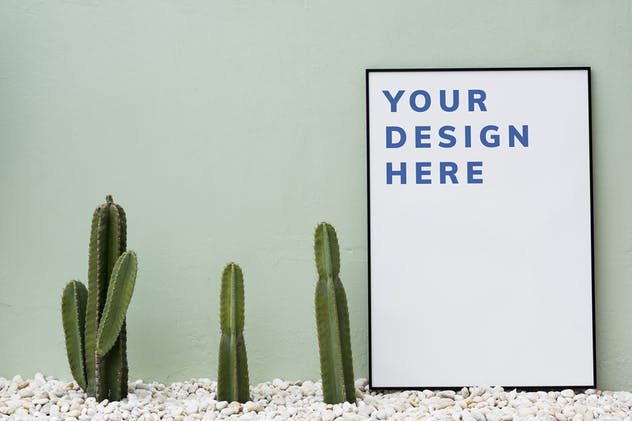 极简主义装饰框架设计样机 Frame Design Mockup插图(1)