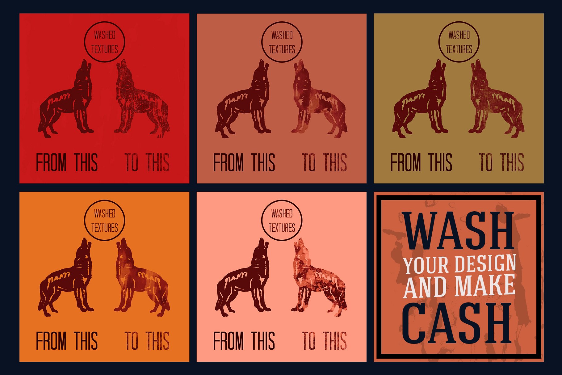 酷炫水洗液体背景纹理 Liquid and washed textures插图(4)