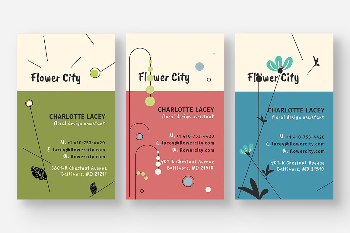 28张时尚极简的商业化名片设计模板 Business Card Bundle [psd]插图(8)