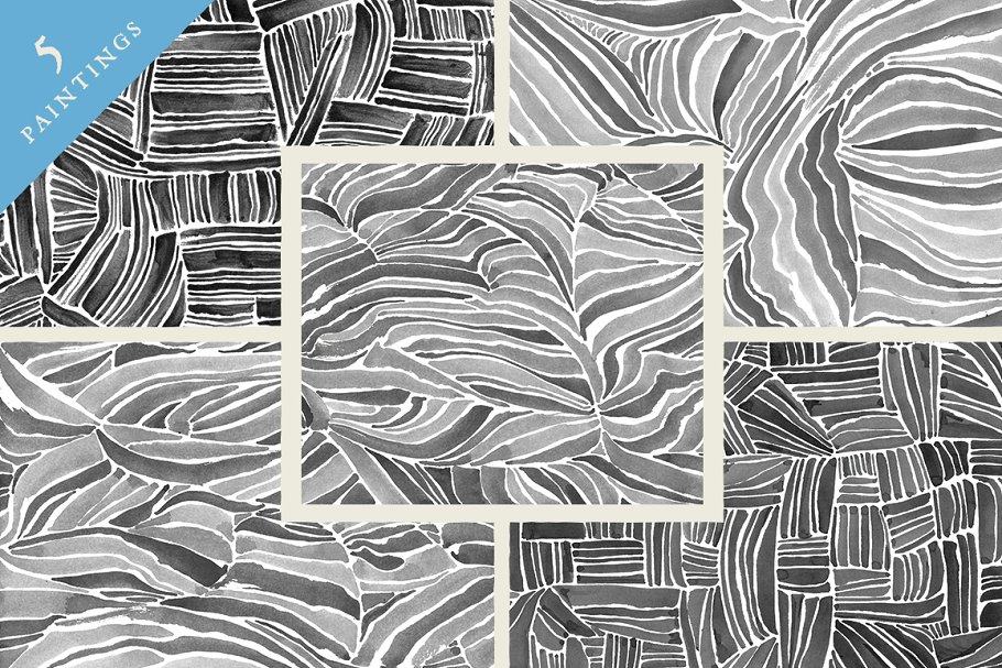 手绘水彩图案纹理合集 Hand Painted Watercolor Textures插图(1)