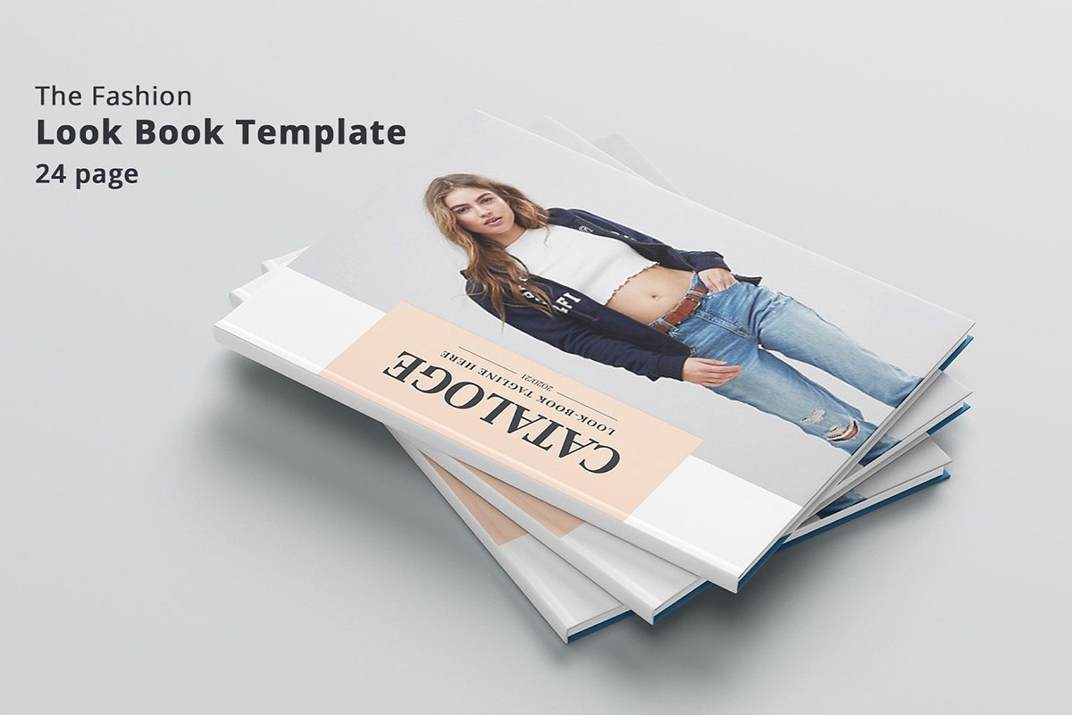 女性时尚服装摄影画册模板插图
