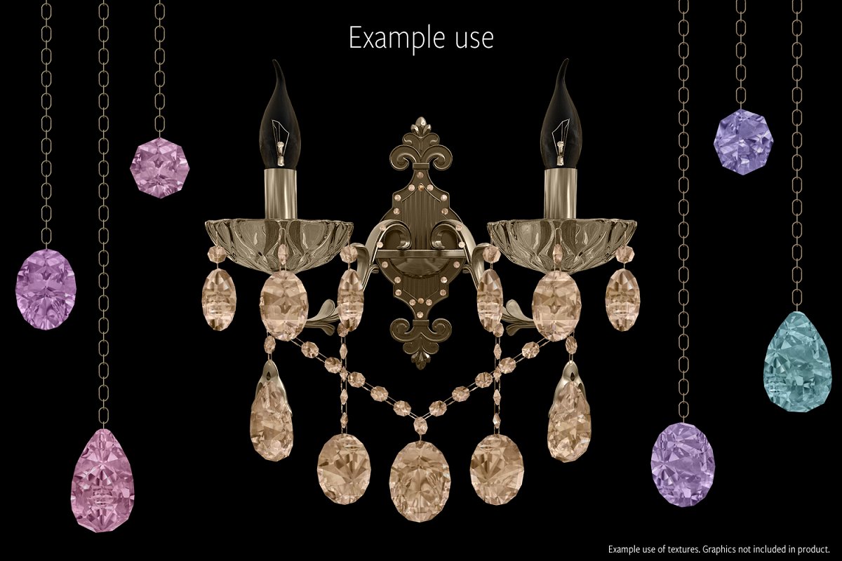 闪亮高贵水晶宝石背景纹理Vol.2插图(3)