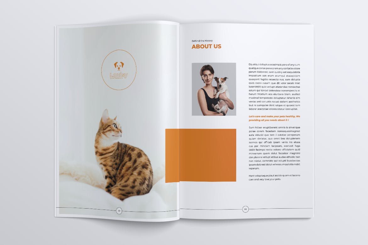宠物店业务宣传手册设计模板 LOSI Pet Shop Business Brochure插图(1)
