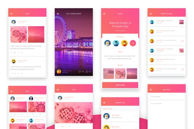 基于谷歌移动应用设计标准的UI套件 Matta – Material Design Mobile UI Kit插图(11)