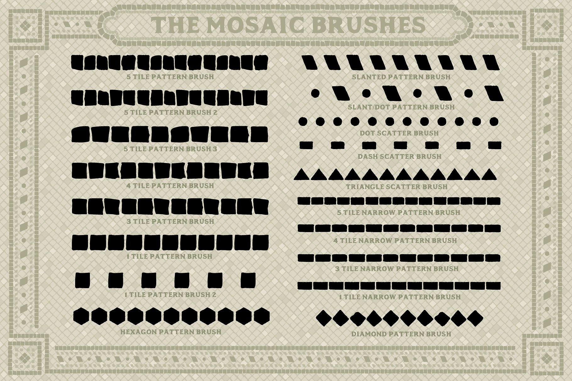 马赛克画笔笔刷与图案纹理 Mosaic Maker – Brushes & Patterns插图(4)
