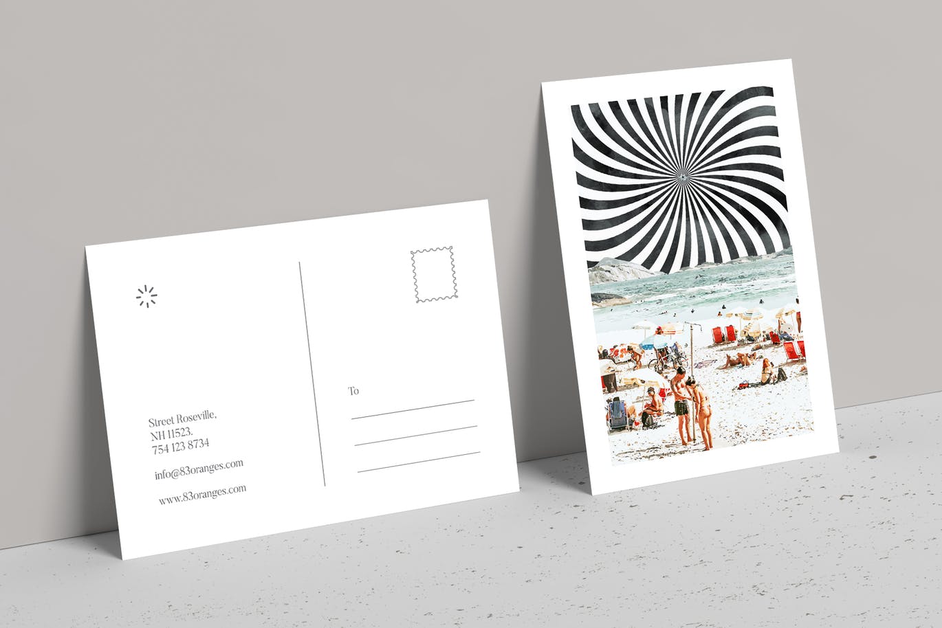 夏日海滩水彩艺术办公文具设计套装 Summer Beach Art & Stationary Kit插图(1)