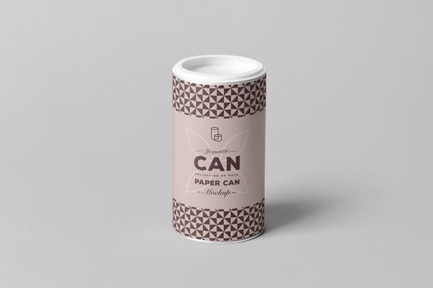 食品罐头外观设计样机 Paper Can Mock-up插图(3)