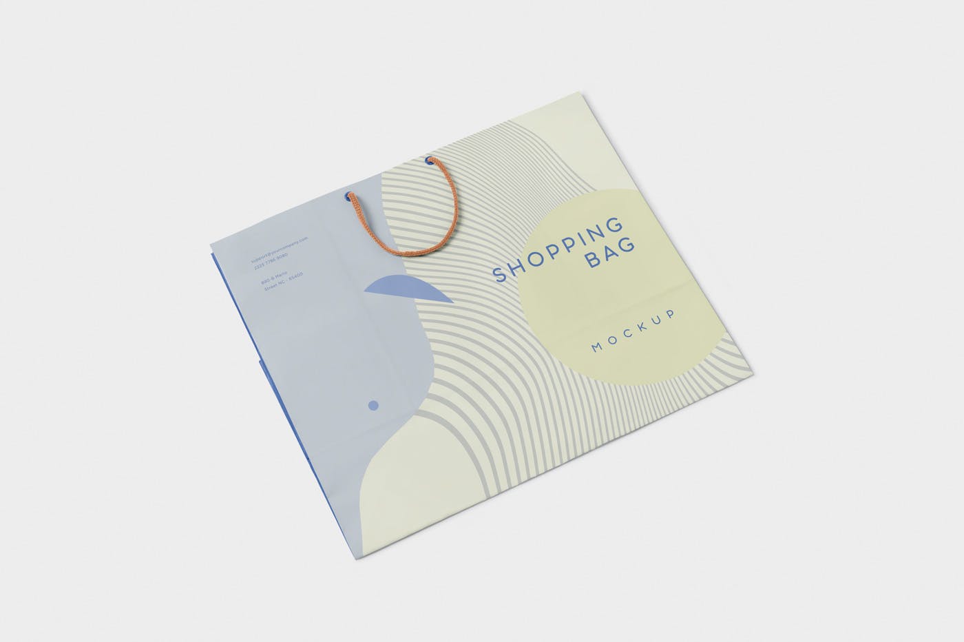 品牌专属定制购物袋印刷效果图多角度预览样机 4 Paper Shopping Bag Mockups插图(2)