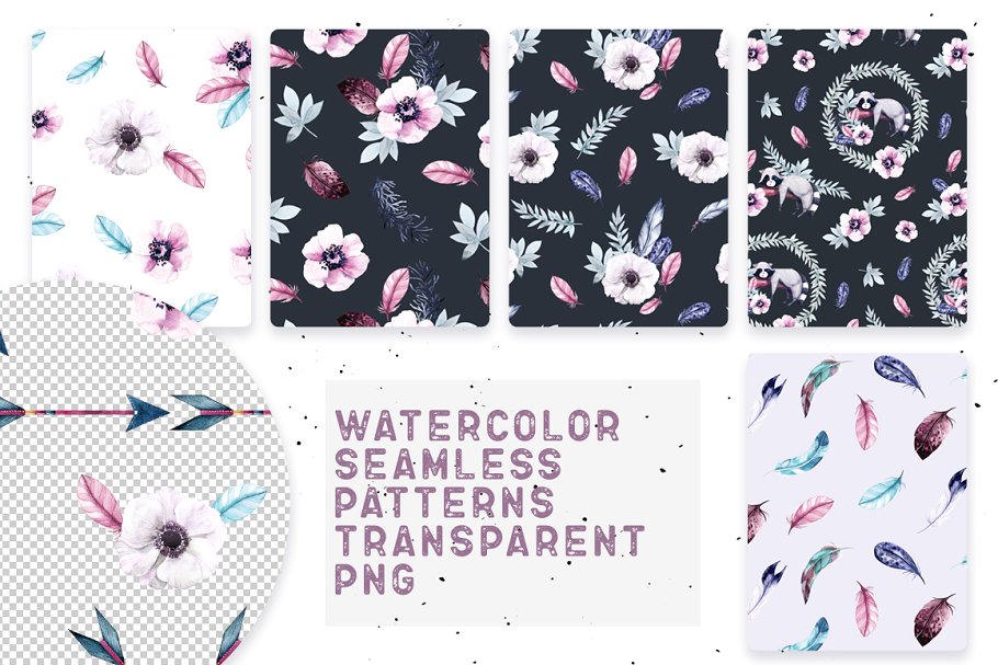 极力推荐：花卉图案纹理集合 Floral Patterns Bundle Vol.2 [3.45GB, 超过120款图案]插图(10)