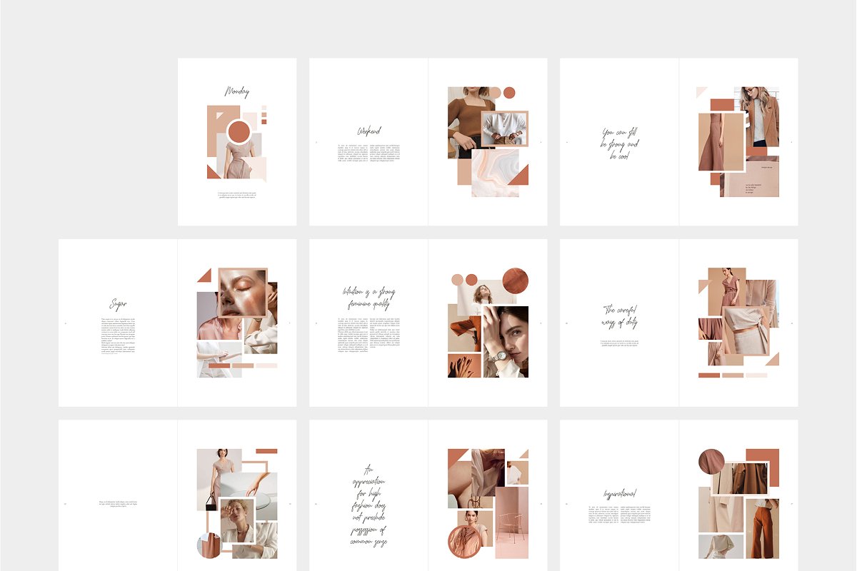Moodboard时尚服装摄影杂志画册模板插图(5)