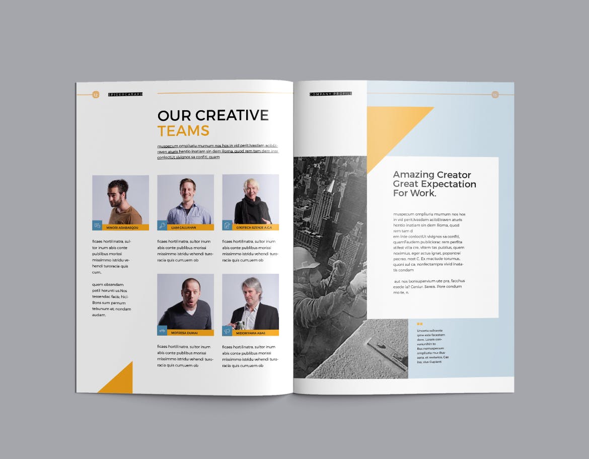 高逼格即拿即用企业介绍/宣传画册设计模板 Company Profile Template插图(6)