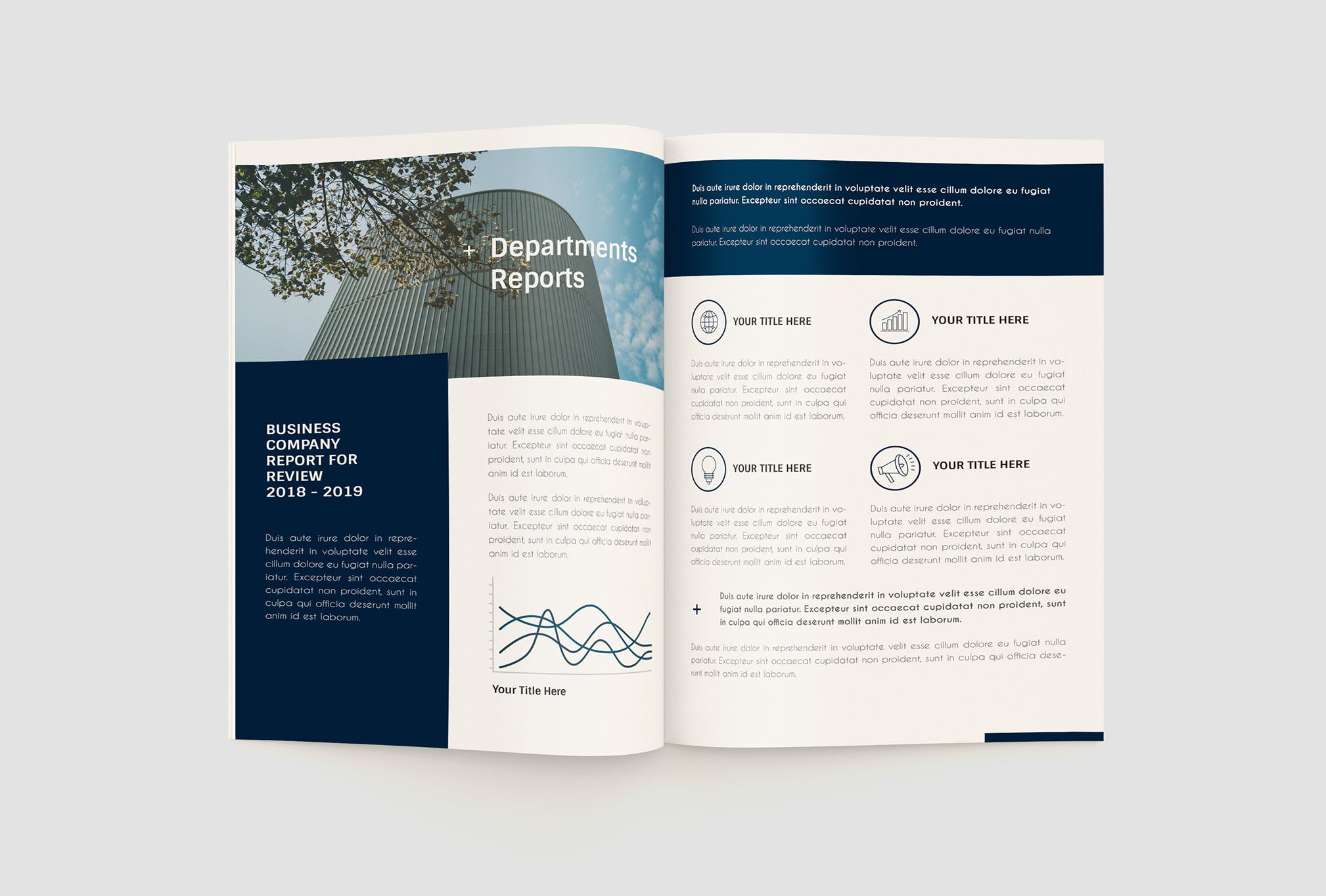 企业年度报告/年终总结报告设计模板 Annual Repot Company Name插图(4)