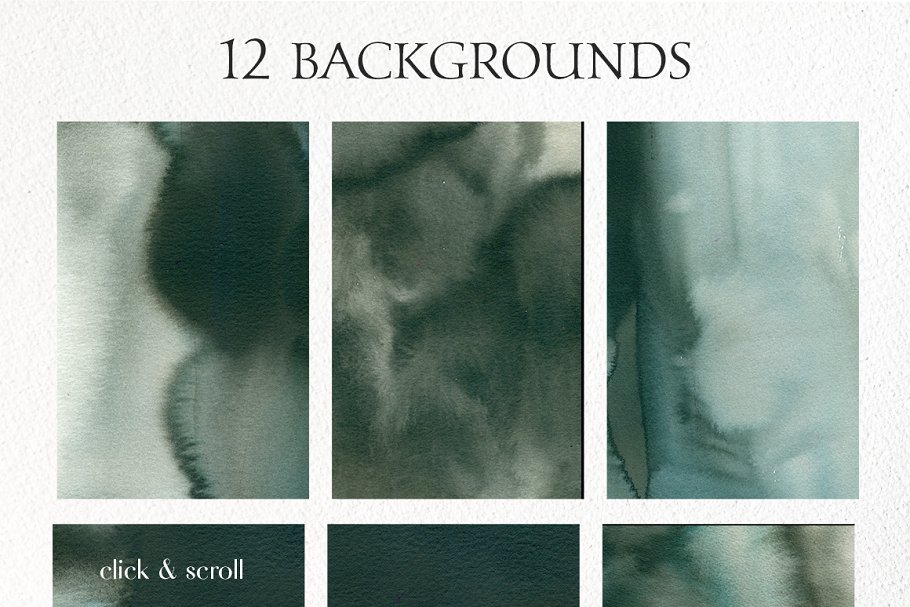 冬天日出氛围水彩笔画背景 Whisper – Watercolor Backgrounds插图(1)