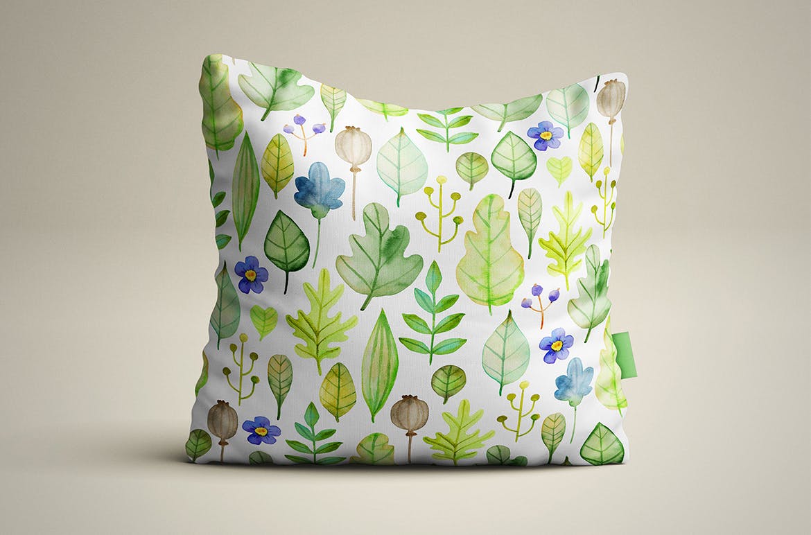 水彩手绘秋天花卉图案PNG素材 Fall Colors Watercolor Design Kit插图(12)