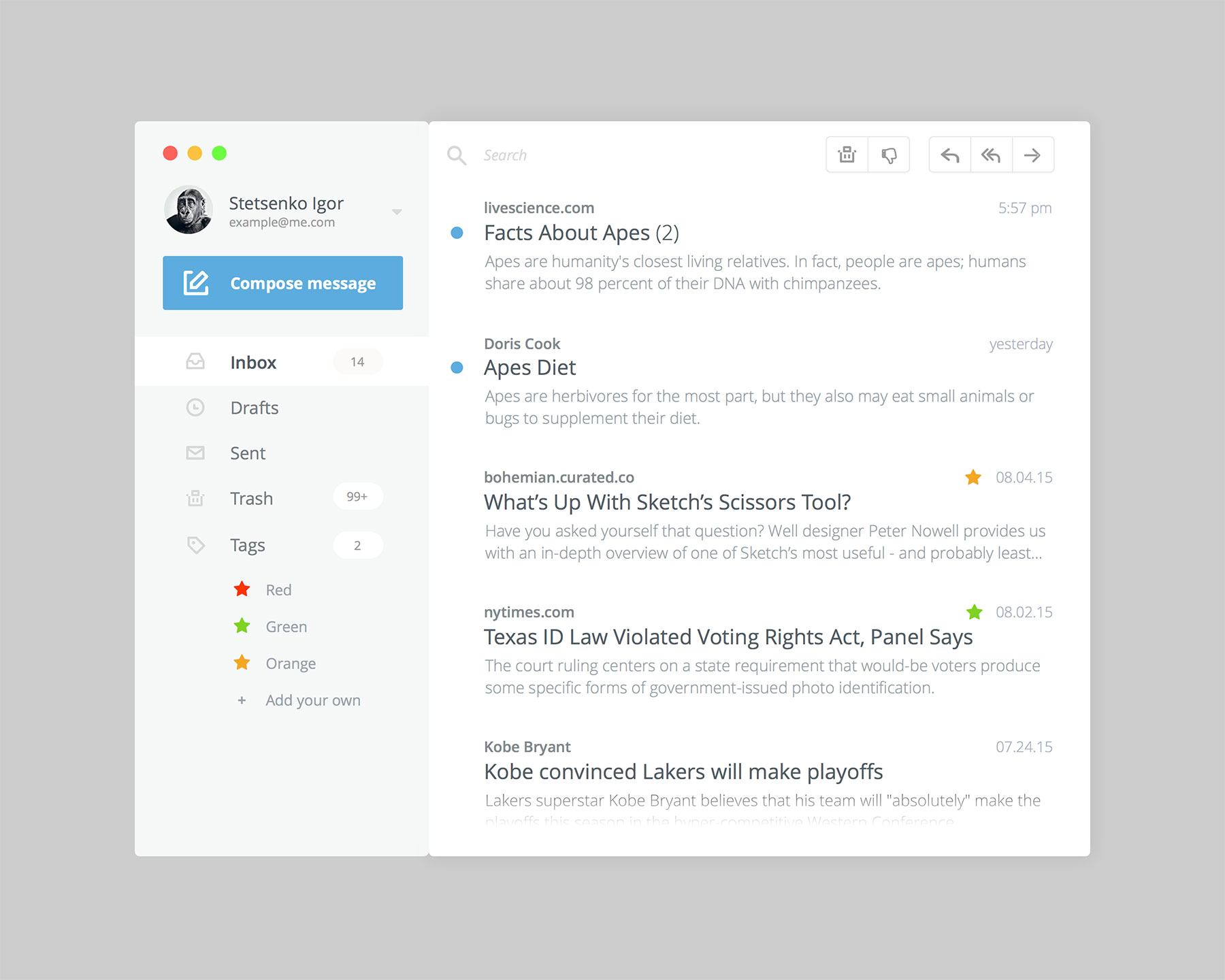 Email Client Concept