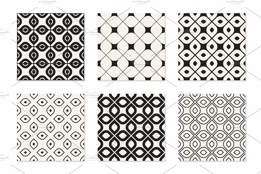 花瓣从图案纹理 Petalled Patterns Bundle插图(2)