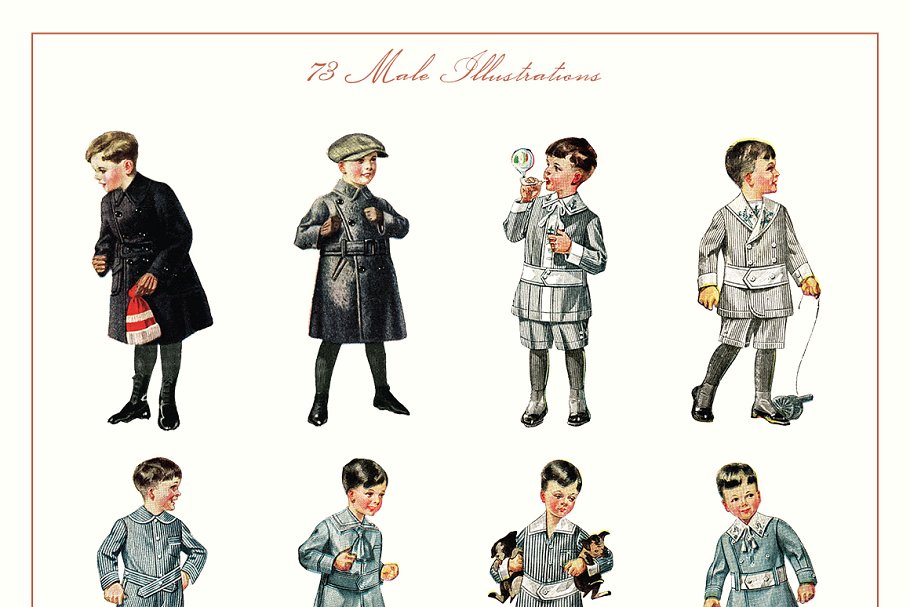 150副1920s年代复古人物照片素材 150 Vintage Illustrations Volume 1插图(7)