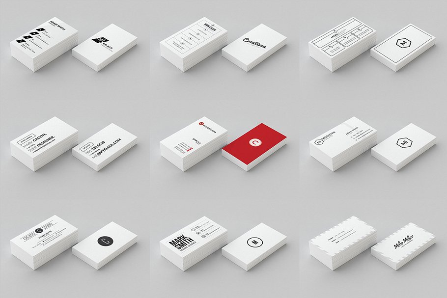 21款极简主义风格企业名片设计模板 21 Clean Minimal Business Cards插图(2)