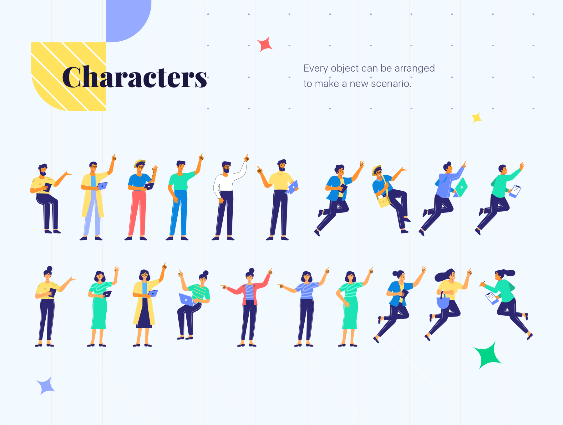 素材库下午茶:商业场景网站设计插画素材插图(4)