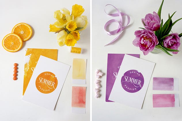 婚礼请帖/邀请函/贺卡样机 Invitation / Greeting card Mockup插图(2)