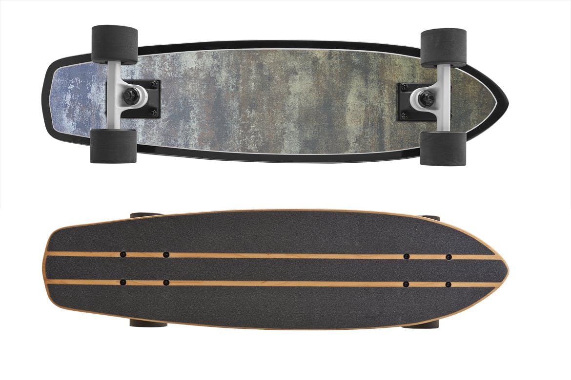 滑板外观设计俯视图&底部图样机模板 Skate_Board_Mockup插图(5)