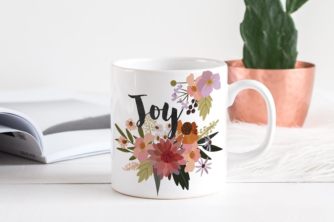 美丽的手绘花园植物矢量插图 Beautiful Garden Vector Collection插图(4)