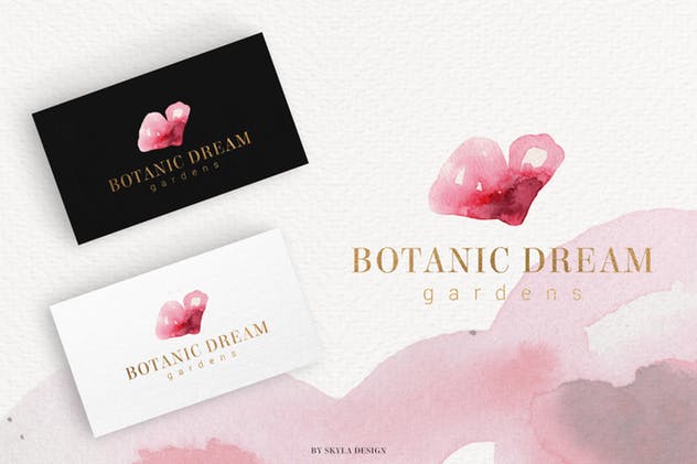 现代玫瑰水彩花卉＆叶子插图素材 Modern Rose watercolor flowers leaves插图(1)