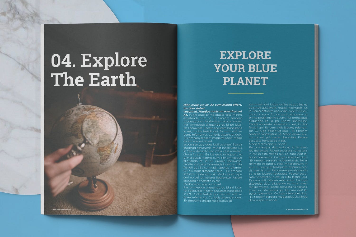 冒险旅行主题素材库精选杂志排版设计模板 Adventure Travel Magazine Template插图(10)