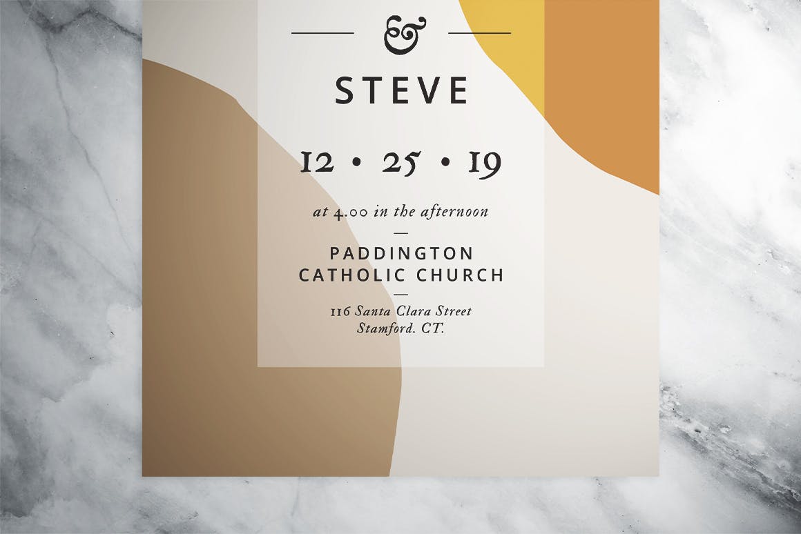 朴实无华风格婚礼邀请设计套装 Minimalist Wedding Suite插图(4)