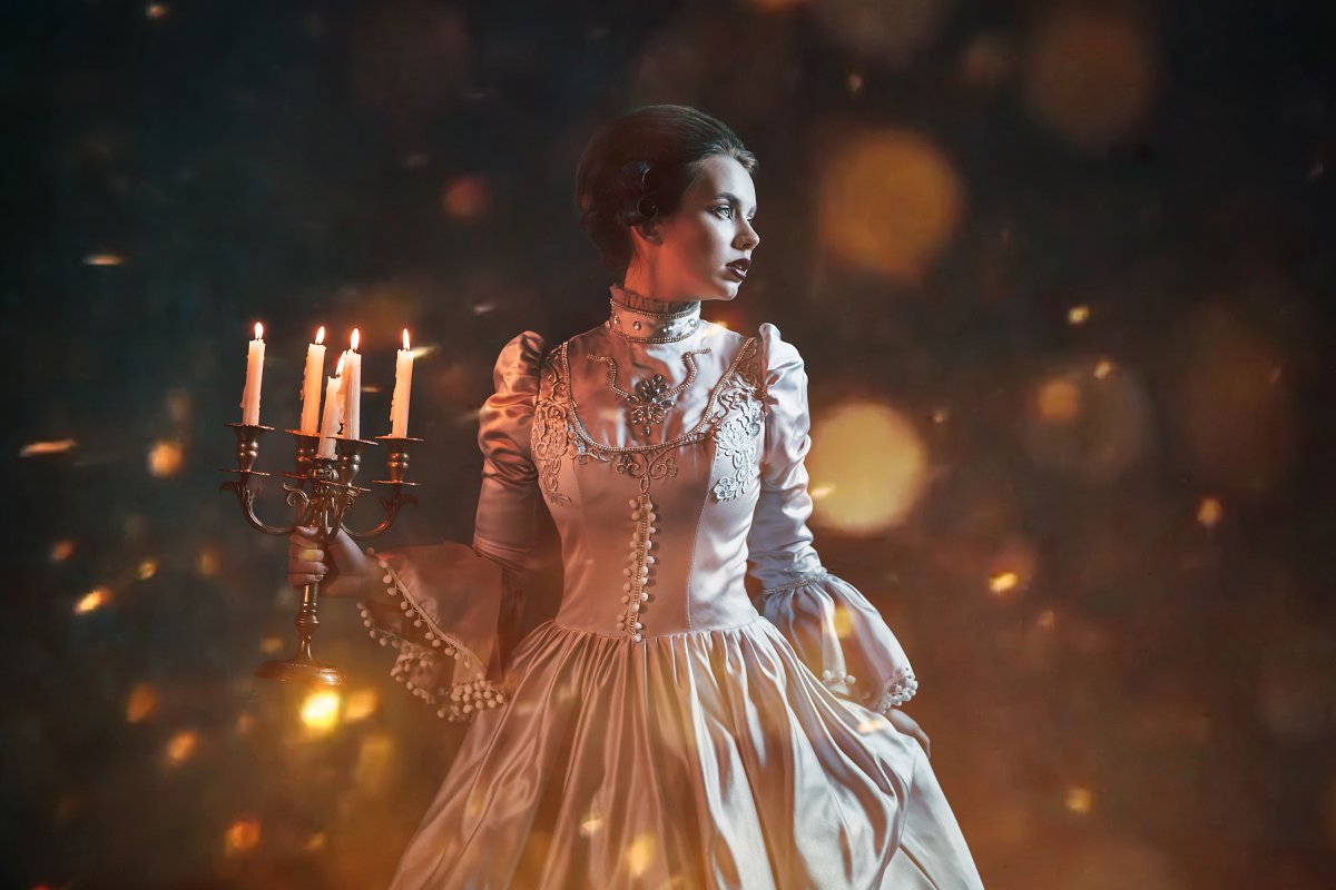 加热火光粒子散景照片叠层背景素材下载插图(2)