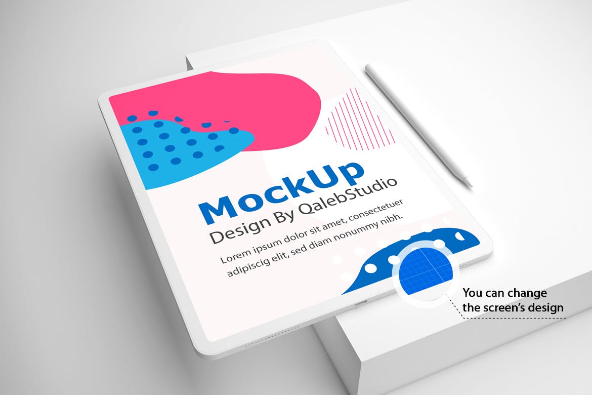 简约风格背景iPad Pro平板电脑素材库精选样机模板v2 Clean iPad Pro V.2 Mockup插图(2)