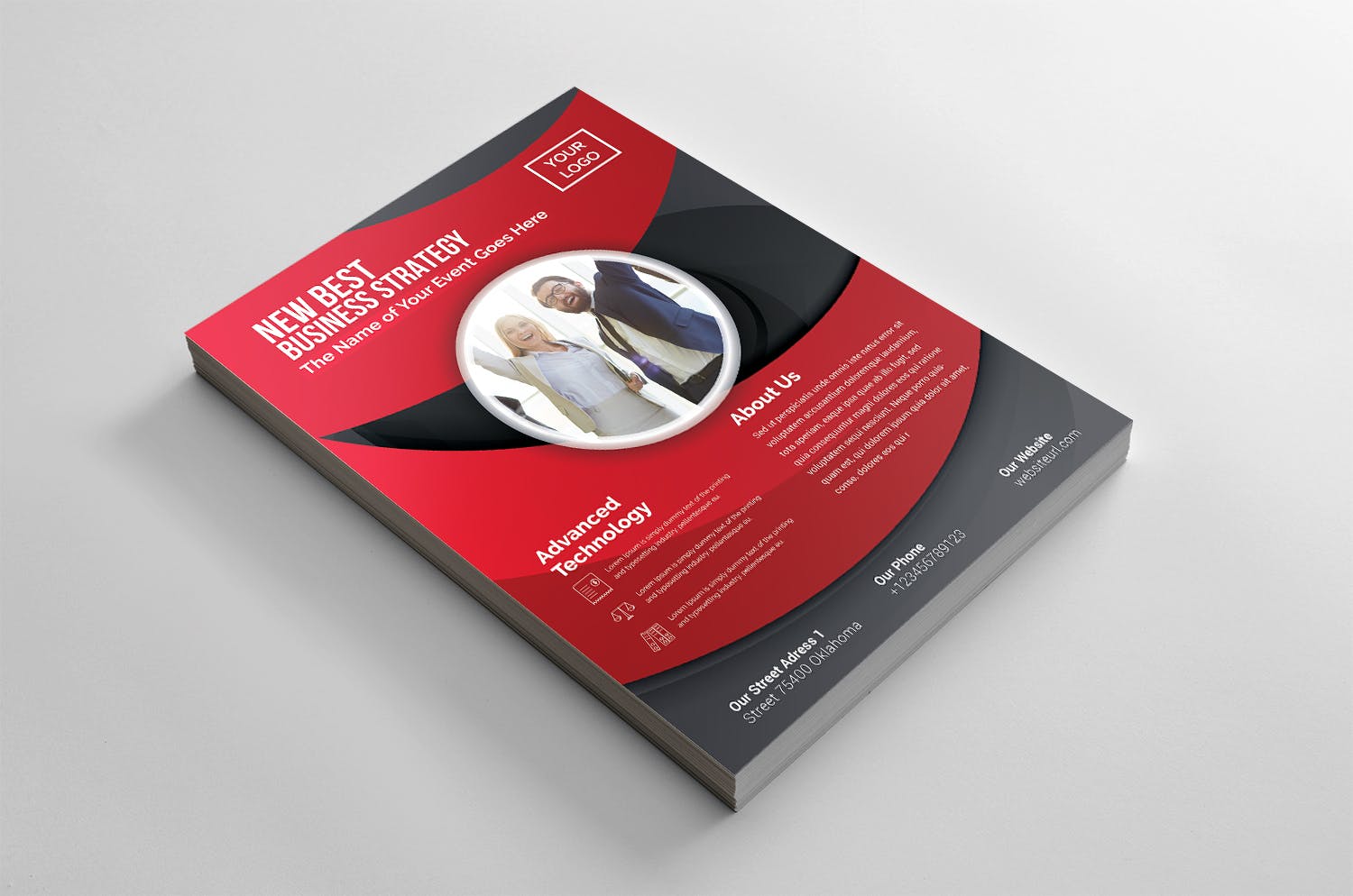 企业宣传&商业广告海报传单设计模板 Corporate Flyer插图(2)