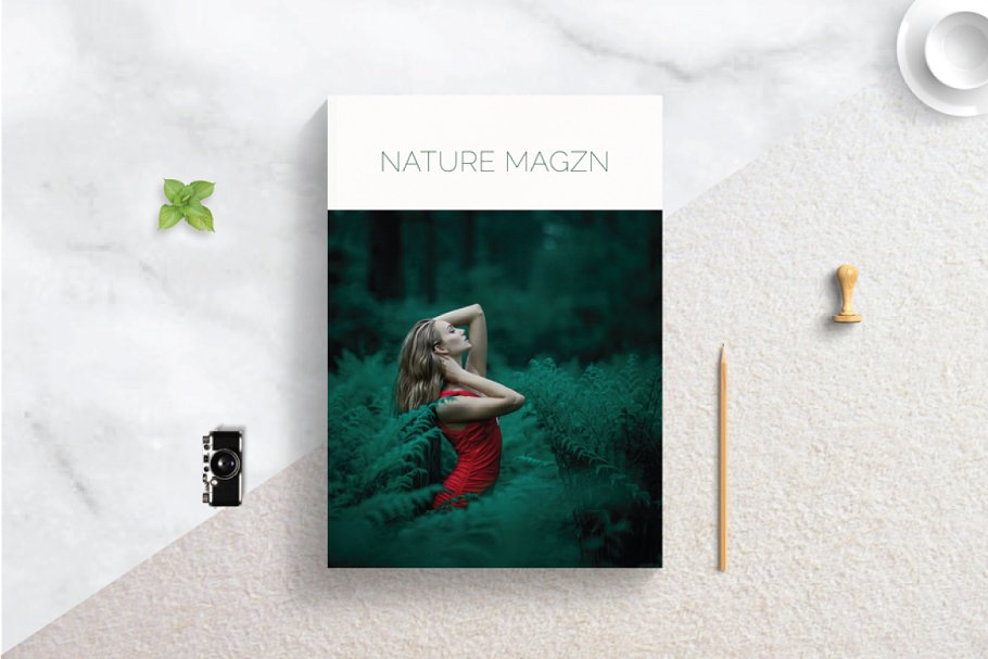 绿色大自然图册设计模板插图