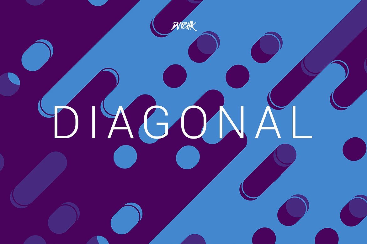 圆角线条背景纹理v01 Diagonal | Rounded Lines Bgs | V01插图(2)