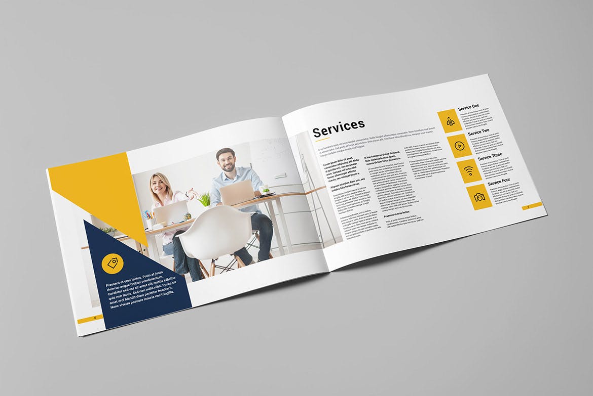 金融咨询公司企业介绍画册设计模板v2 Business Brochure Vol.2 Landscape插图(3)