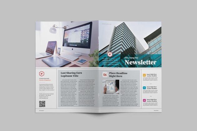 多用途新闻报纸版式设计INDD模板v2 Multipurpose Newsletter插图(5)