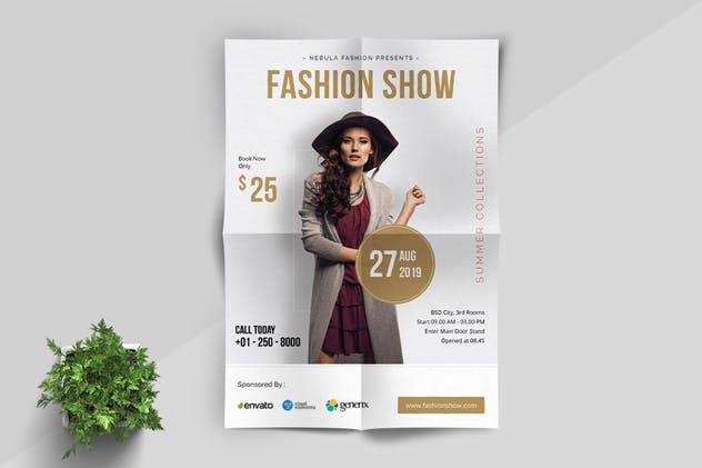 欧美时装SHOW活动宣传海报设计模板 NEBULA – Fashion Flyer插图(3)