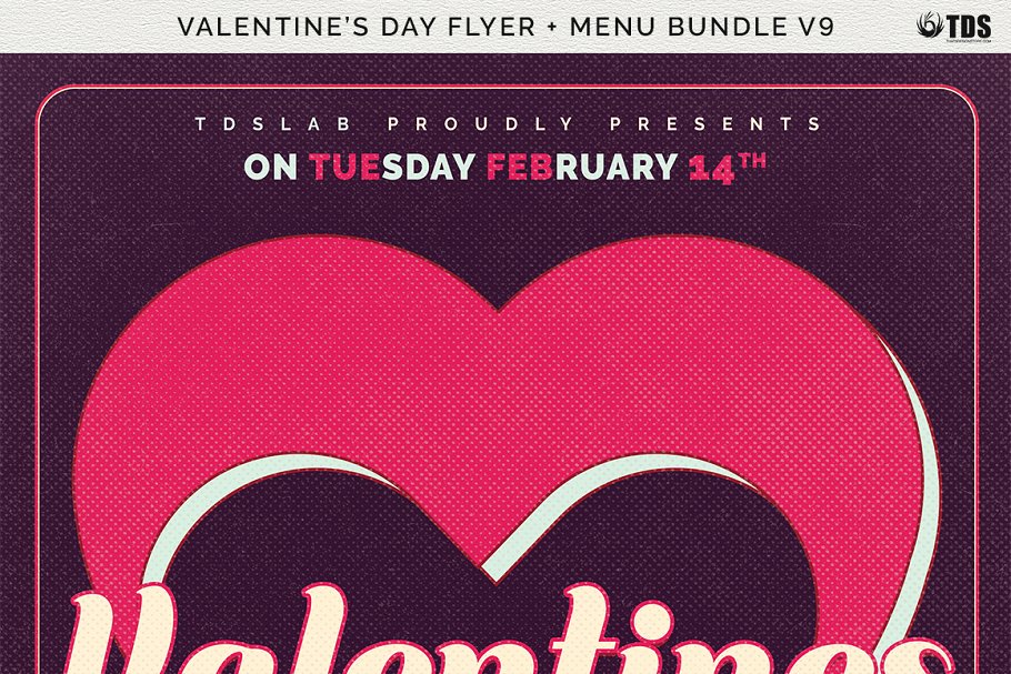 情人节专题菜单+传单PSD模板合集V9 Valentines Day Flyer + Menu PSD V9插图(10)