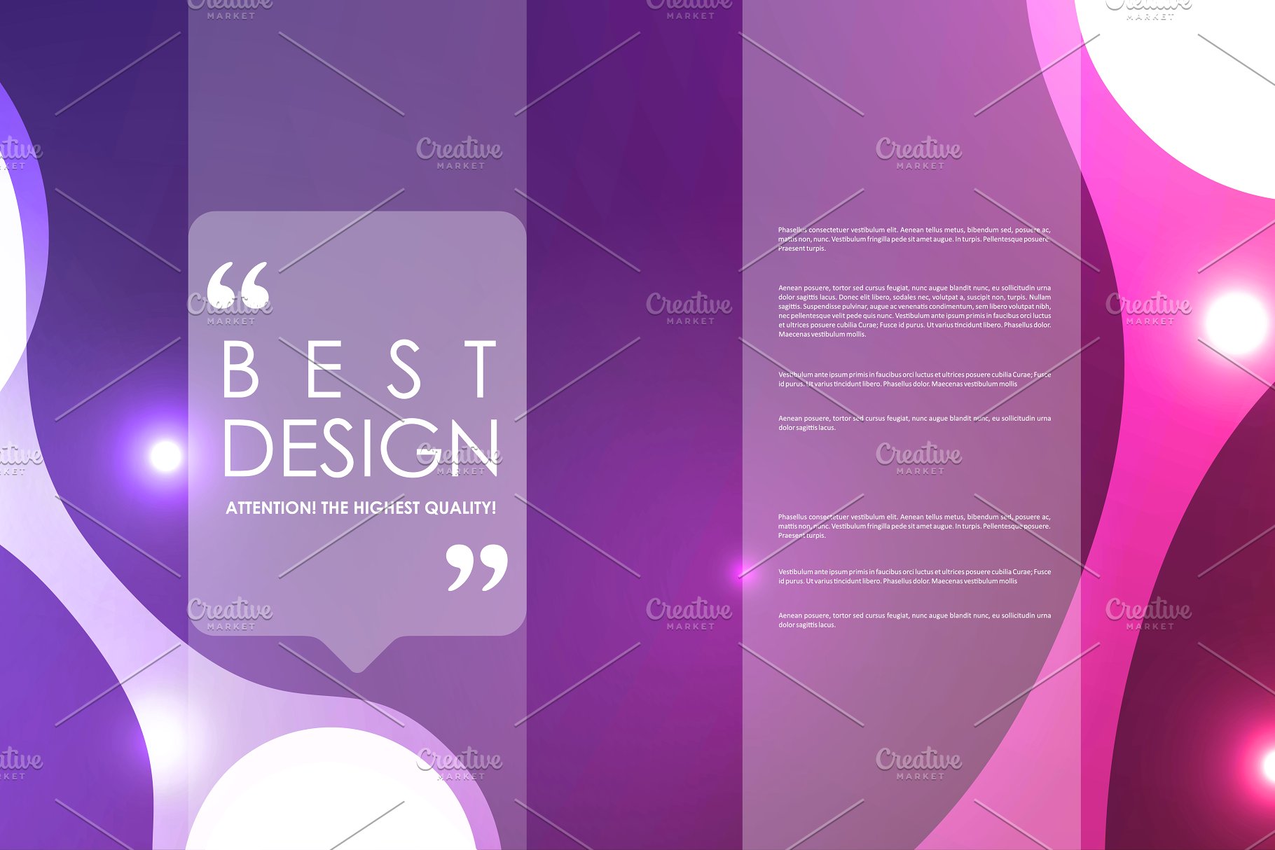 抽象图形蓝色背景小册子模板 Set of Abstract Brochures插图(7)