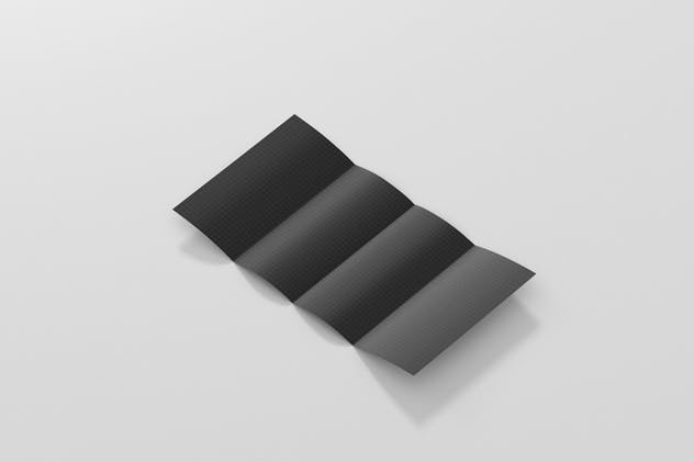 四折页迷你DL传单小册子样机模板 Roll-Fold Brochure Mockup – DL DIN Lang插图(13)