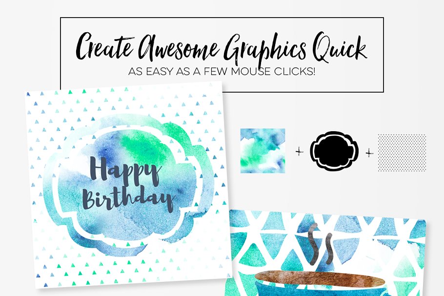 精选水彩设计素材合集[3.86GB] Artsy Watercolor Designer Toolkit插图(8)