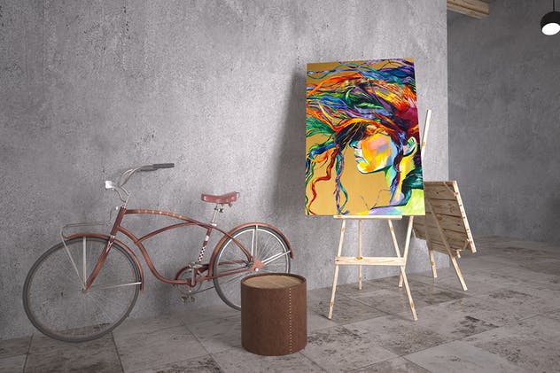 水彩油画手绘艺术作品画廊样机 Painting Gallery Mockup插图(7)