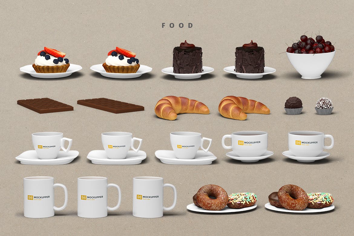 4K高品质的高端前视图办公场景元素VI样机展示模型mockups插图(2)