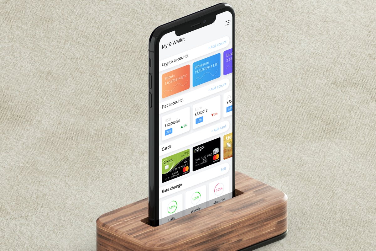 加密货币电子钱包APP应用界面模板 Cryptocurrency Wallet 7 Mobile Ui – H插图