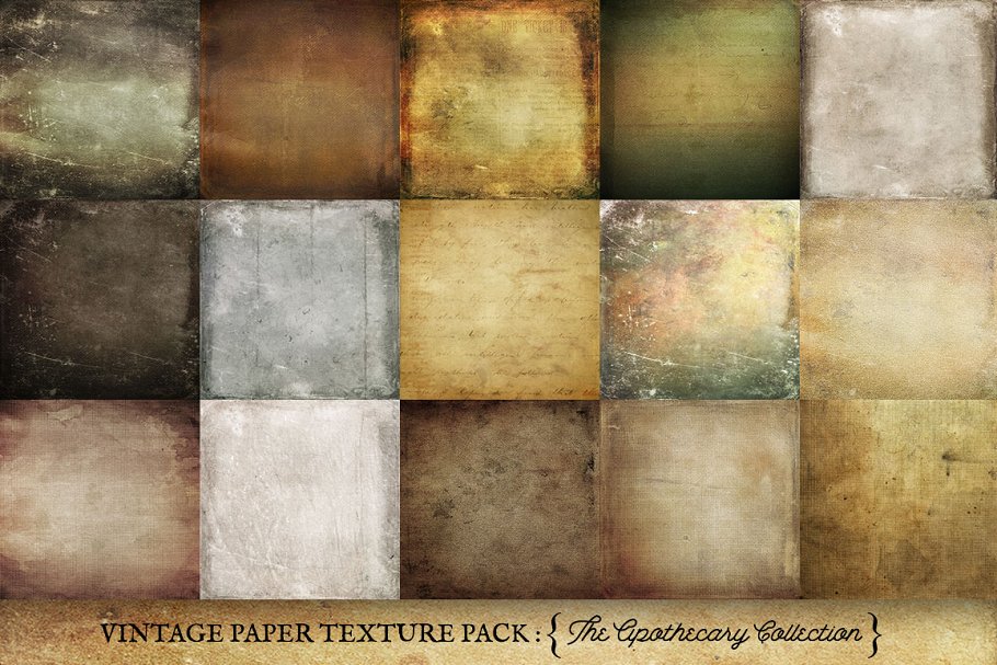 复古泛旧风格纸张纹理 Vintage Paper Textures Apothecary插图(2)
