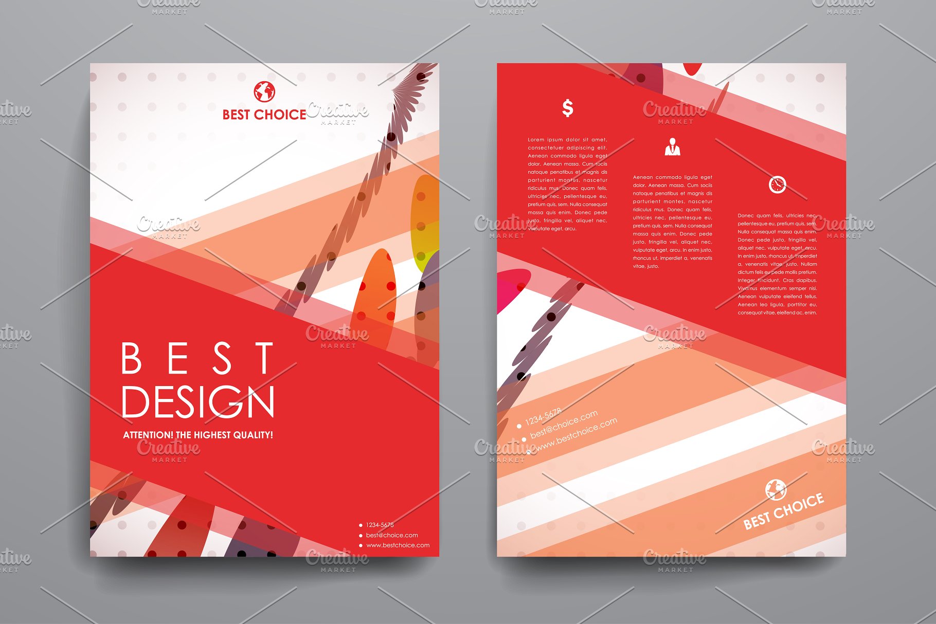 数十款抽象图形背景小册子模板合集 84 Abstract Brochures插图(30)