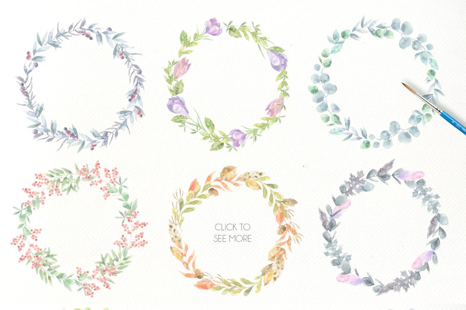 水彩植物插画合集 Floristic Watercolor Collection Pro插图(5)