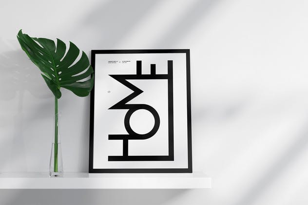 居家风格艺术作品/照片展示画框相框样机模板 Frame Mock-Up Home Style插图(3)